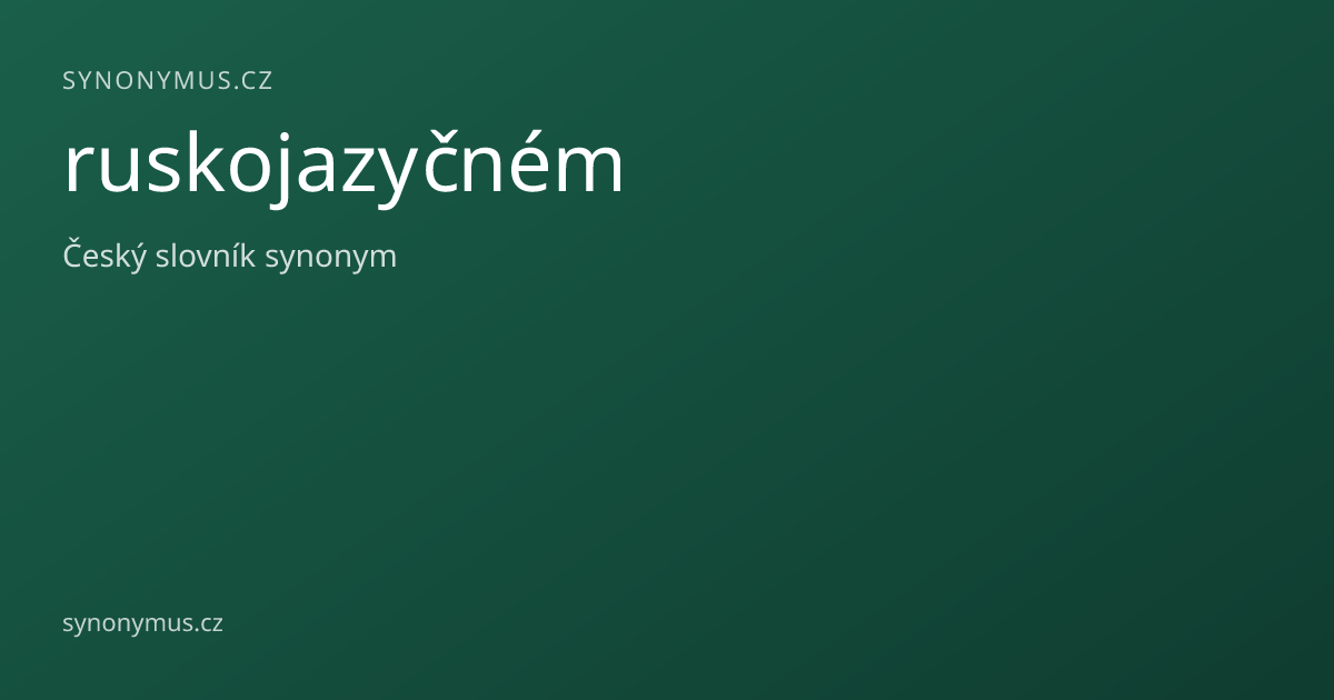 Náhled odkazu: ruskojazyčném