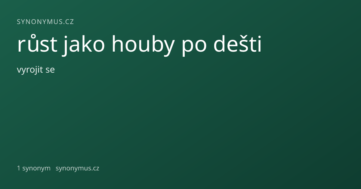 Náhled odkazu: růst jako houby po dešti