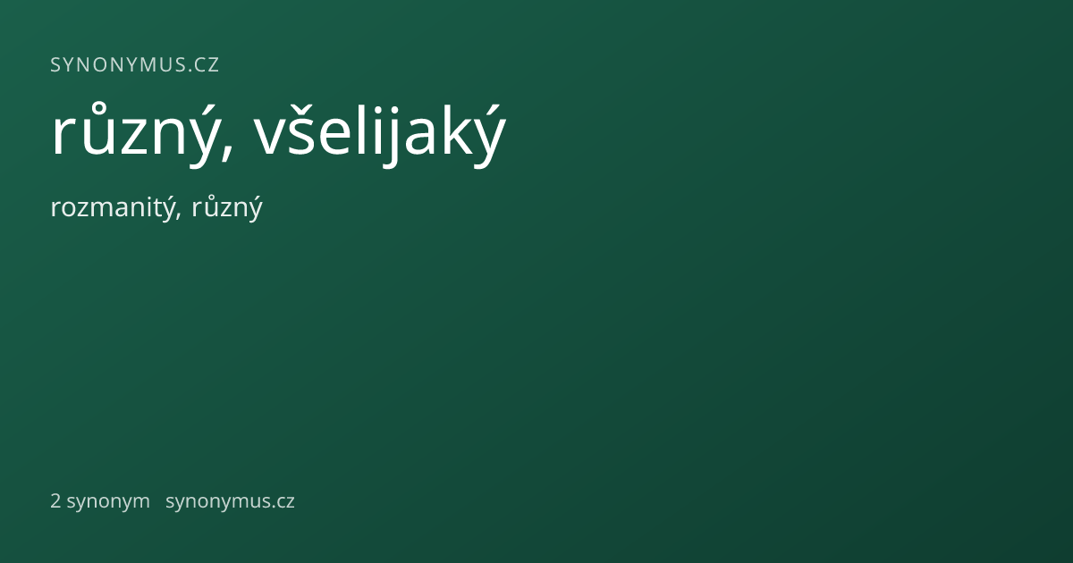 Náhled odkazu: různý, všelijaký