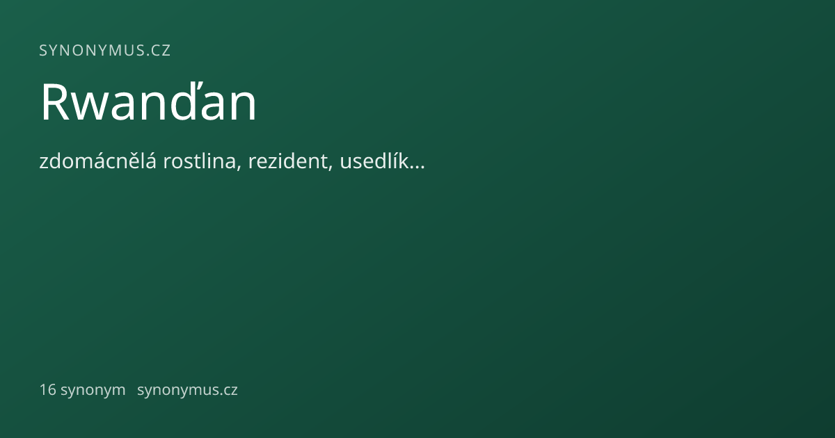 Náhled odkazu: Rwanďan