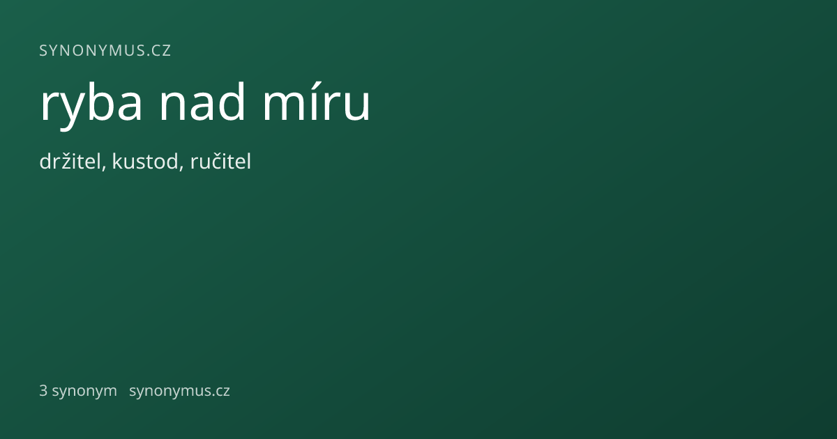 Náhled odkazu: ryba nad míru