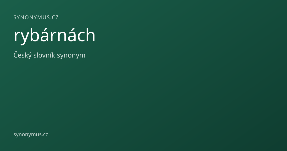 Náhled odkazu: rybárnách