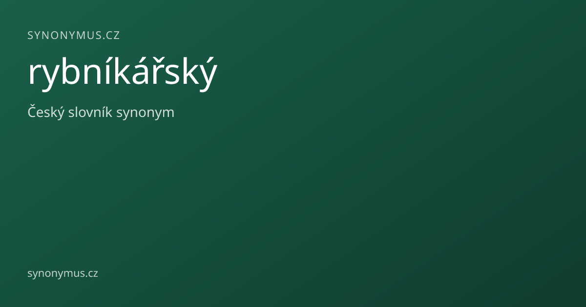 Náhled odkazu: rybníkářský