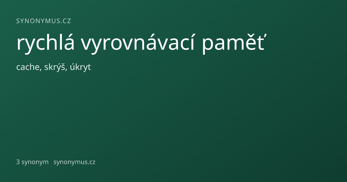 Náhled odkazu: rychlá vyrovnávací paměť