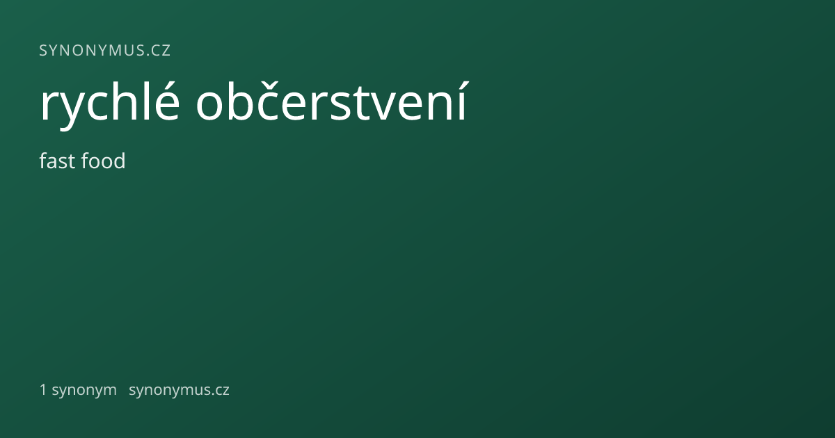 Náhled odkazu: rychlé občerstvení