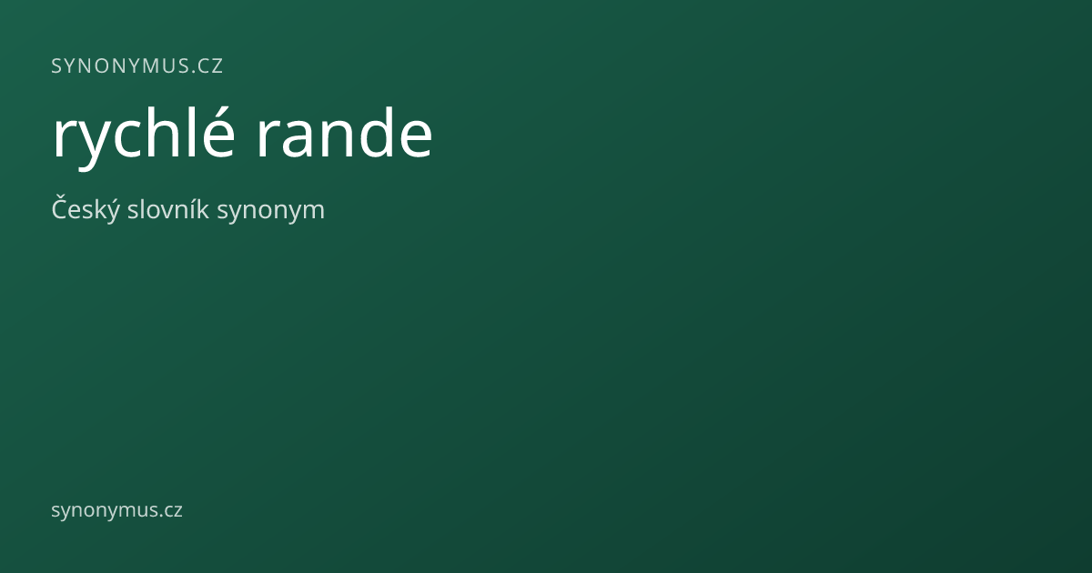 Náhled odkazu: rychlé rande