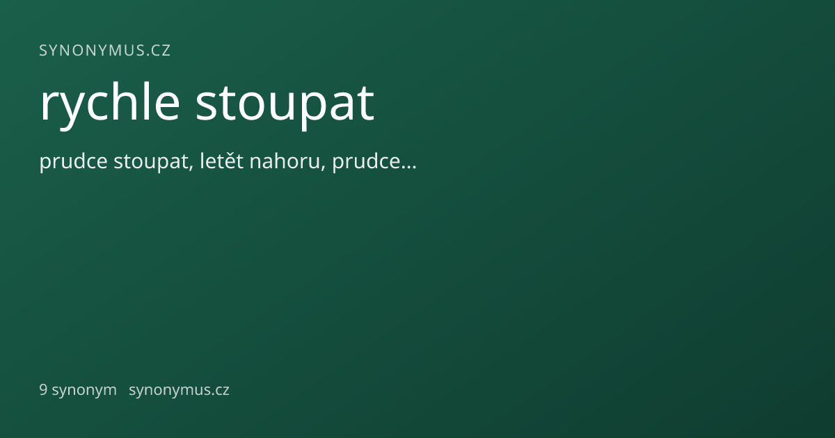 Náhled odkazu: rychle stoupat