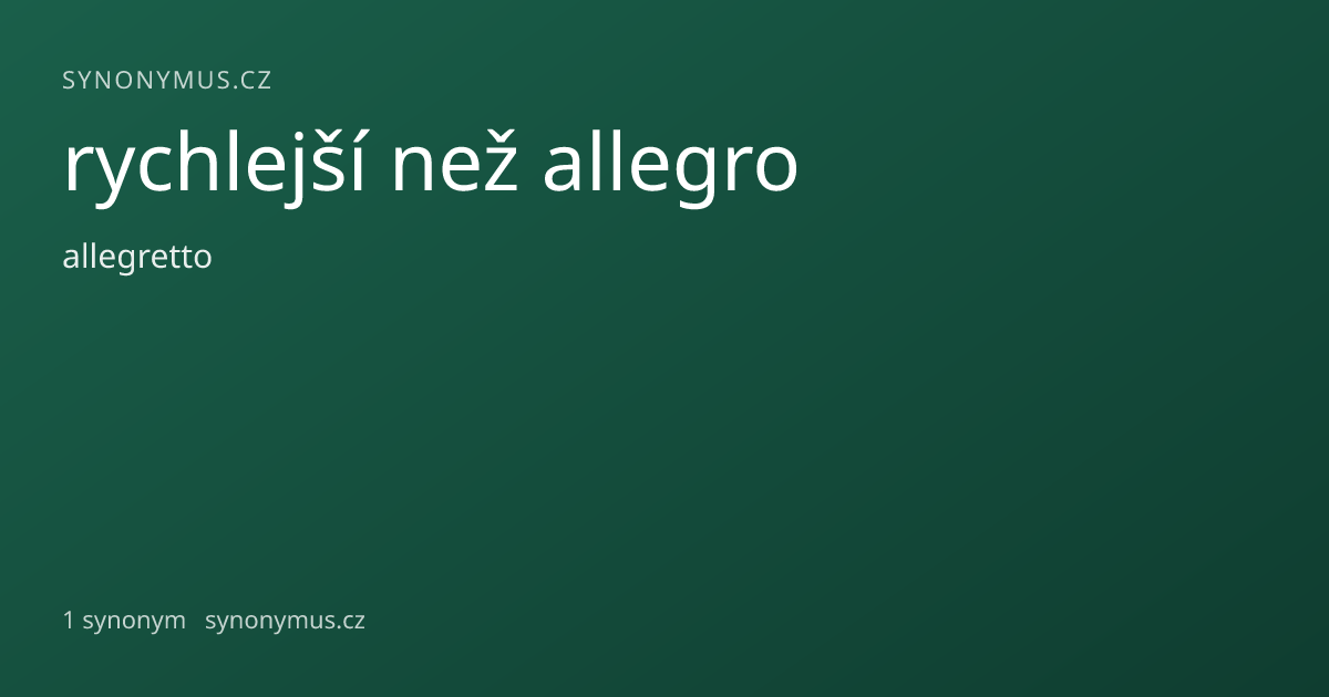 Náhled odkazu: rychlejší než allegro