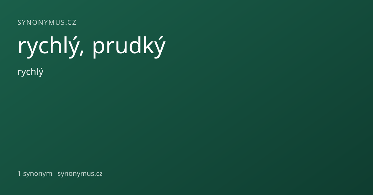 Náhled odkazu: rychlý, prudký