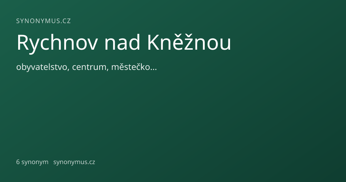 Náhled odkazu: Rychnov nad Kněžnou