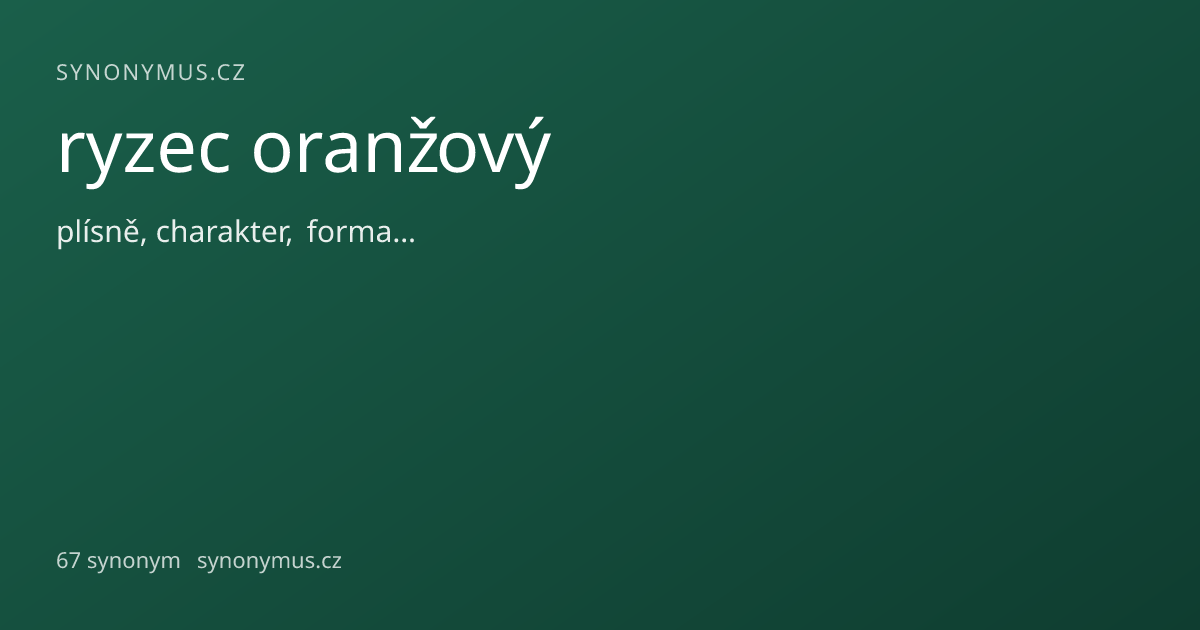 Náhled odkazu: ryzec oranžový