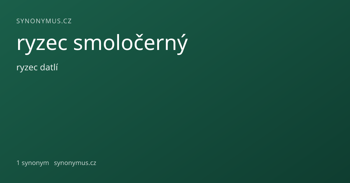 Náhled odkazu: ryzec smoločerný
