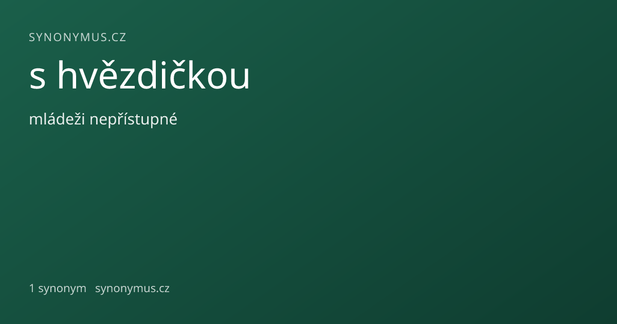 Náhled odkazu: s hvězdičkou