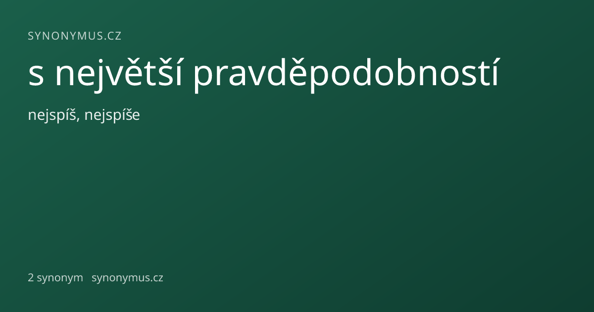 Náhled odkazu: s největší pravděpodobností