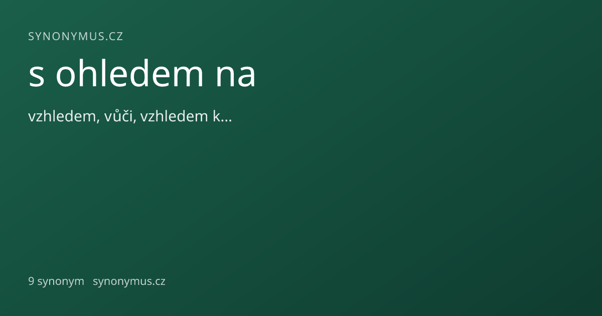 Náhled odkazu: s ohledem na