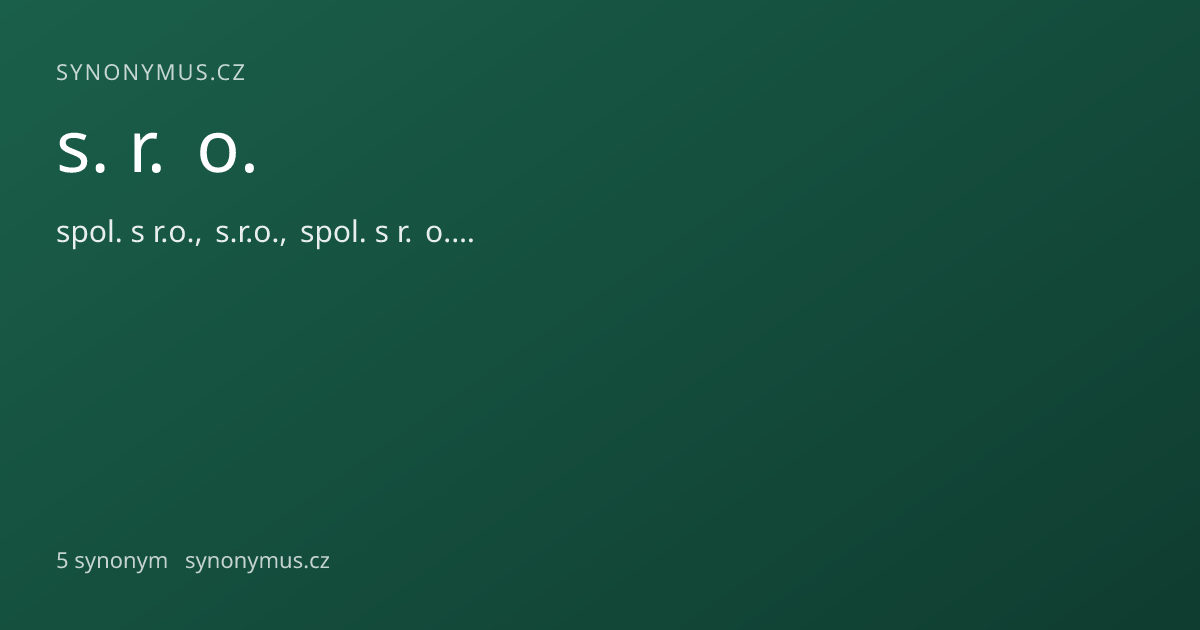 Náhled odkazu: s. r. o.