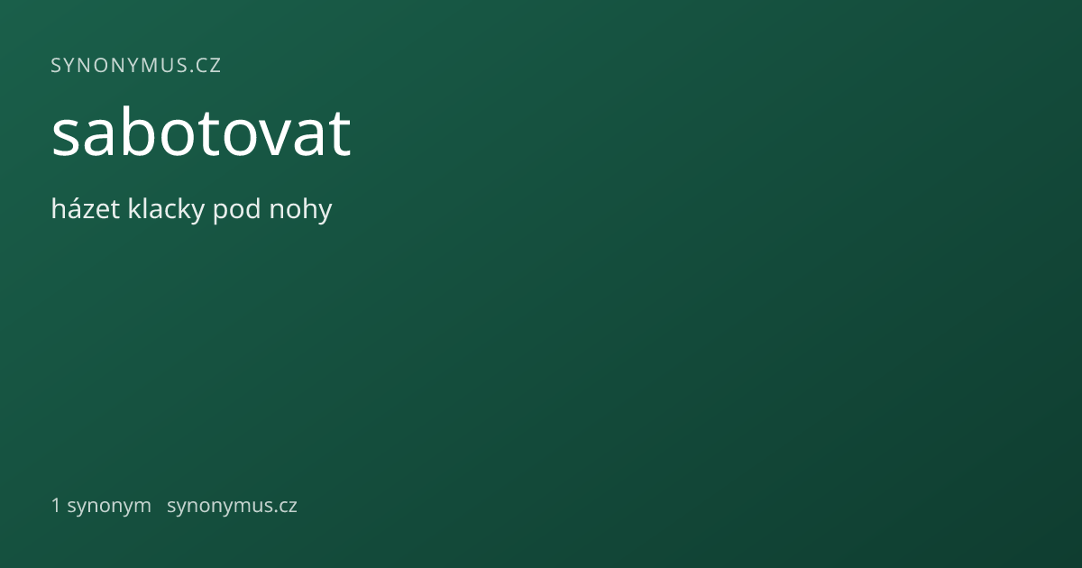 Náhled odkazu: sabotovat