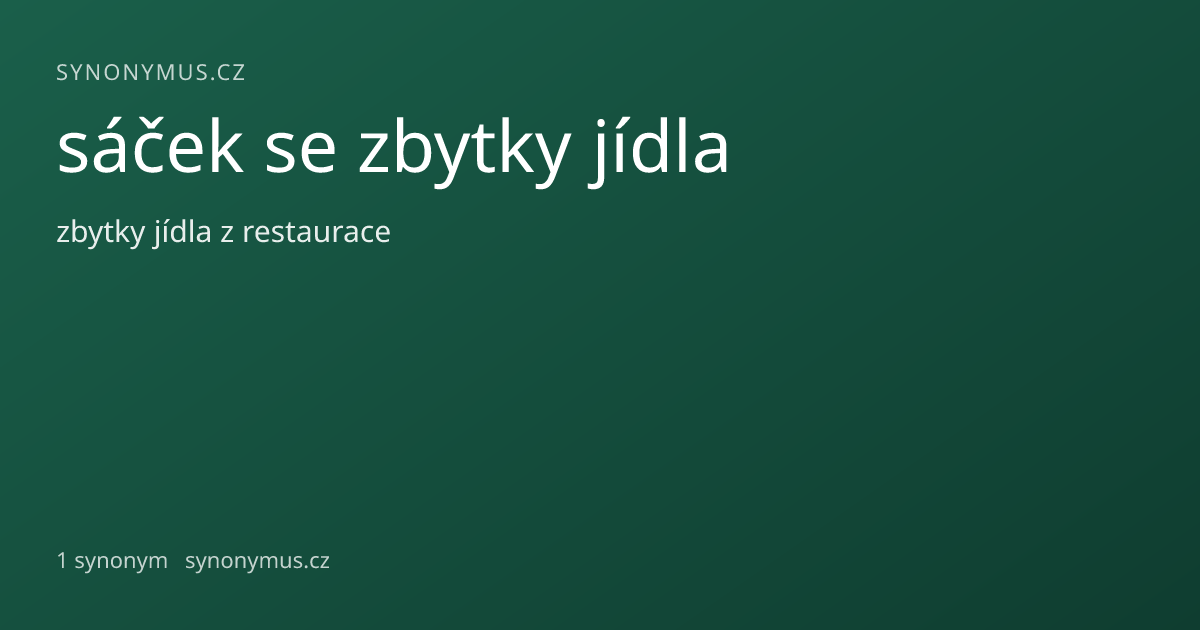 Náhled odkazu: sáček se zbytky jídla