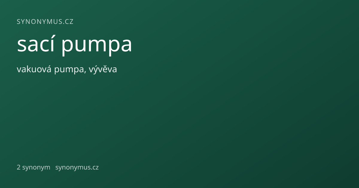 Náhled odkazu: sací pumpa