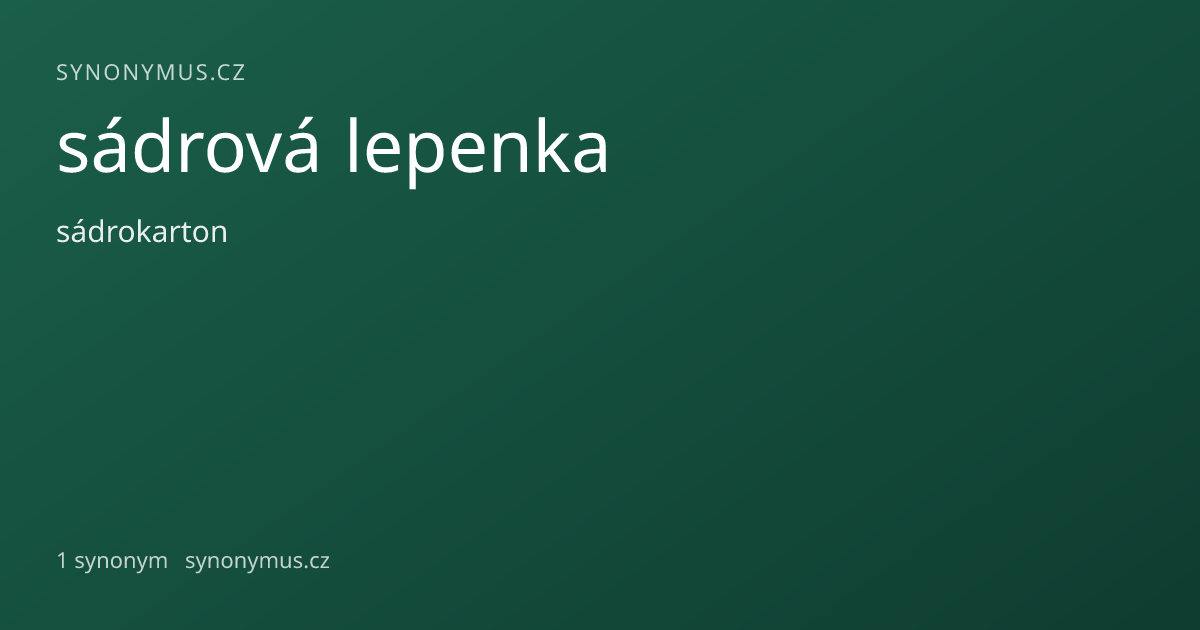 Náhled odkazu: sádrová lepenka