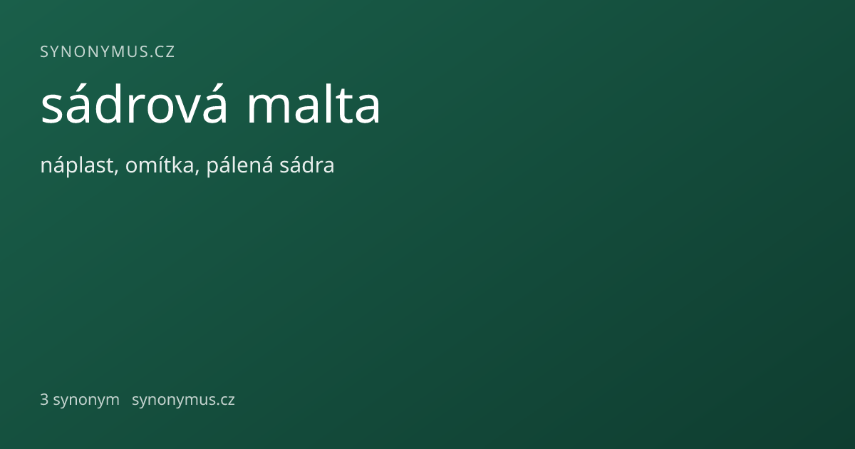 Náhled odkazu: sádrová malta