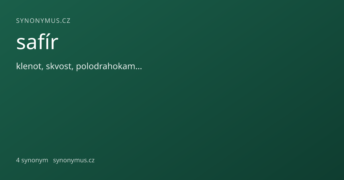 Náhled odkazu: safír