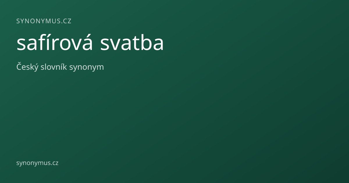 Náhled odkazu: safírová svatba