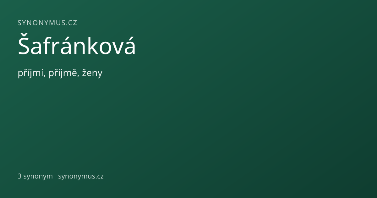 Náhled odkazu: Šafránková