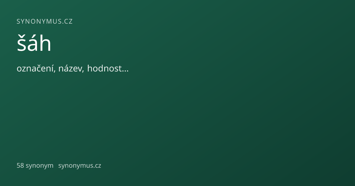 Náhled odkazu: šáh