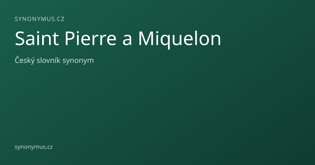 Náhled odkazu: Saint Pierre a Miquelon