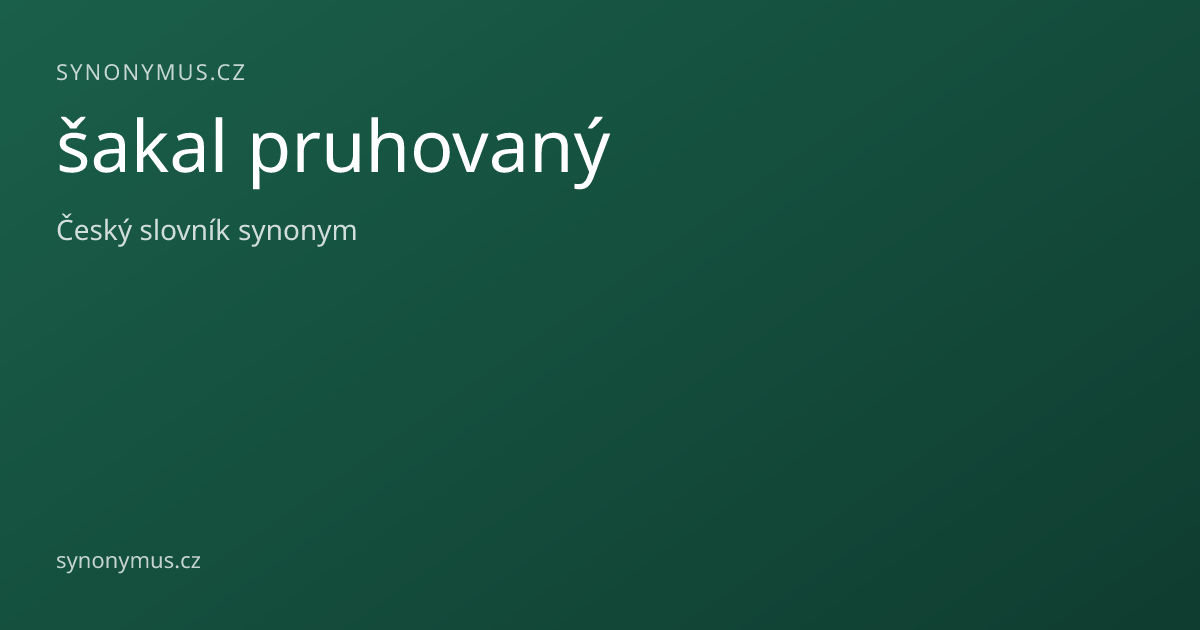 Náhled odkazu: šakal pruhovaný