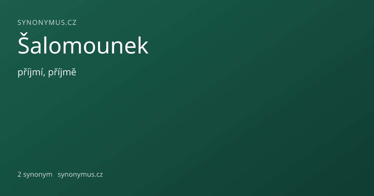Náhled odkazu: Šalomounek