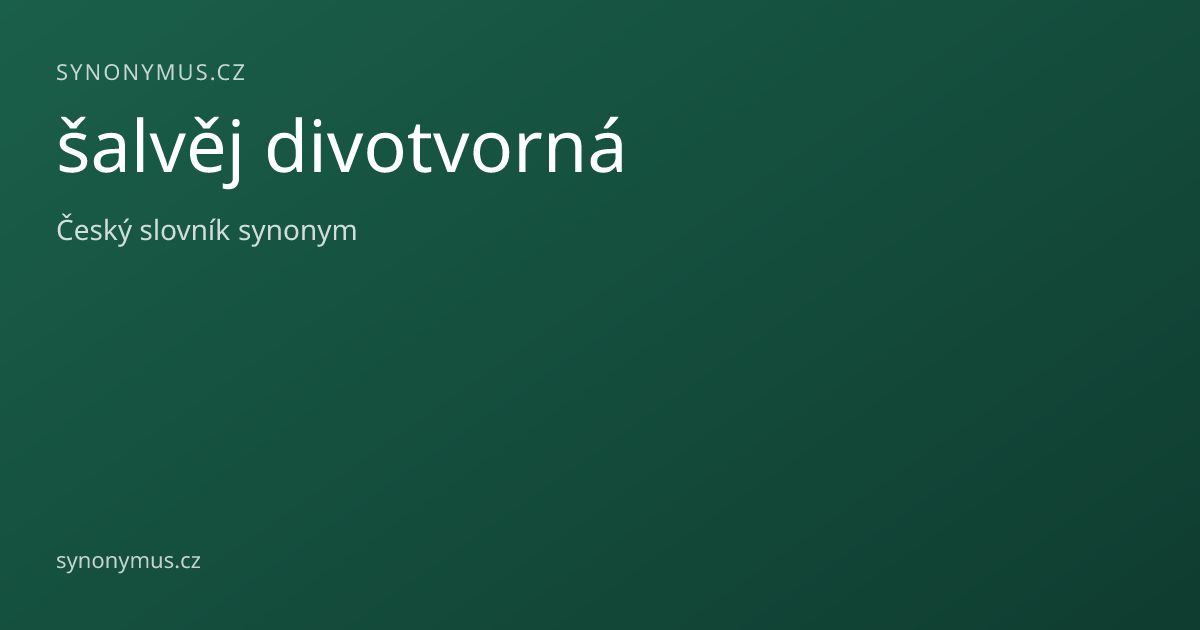 Náhled odkazu: šalvěj divotvorná