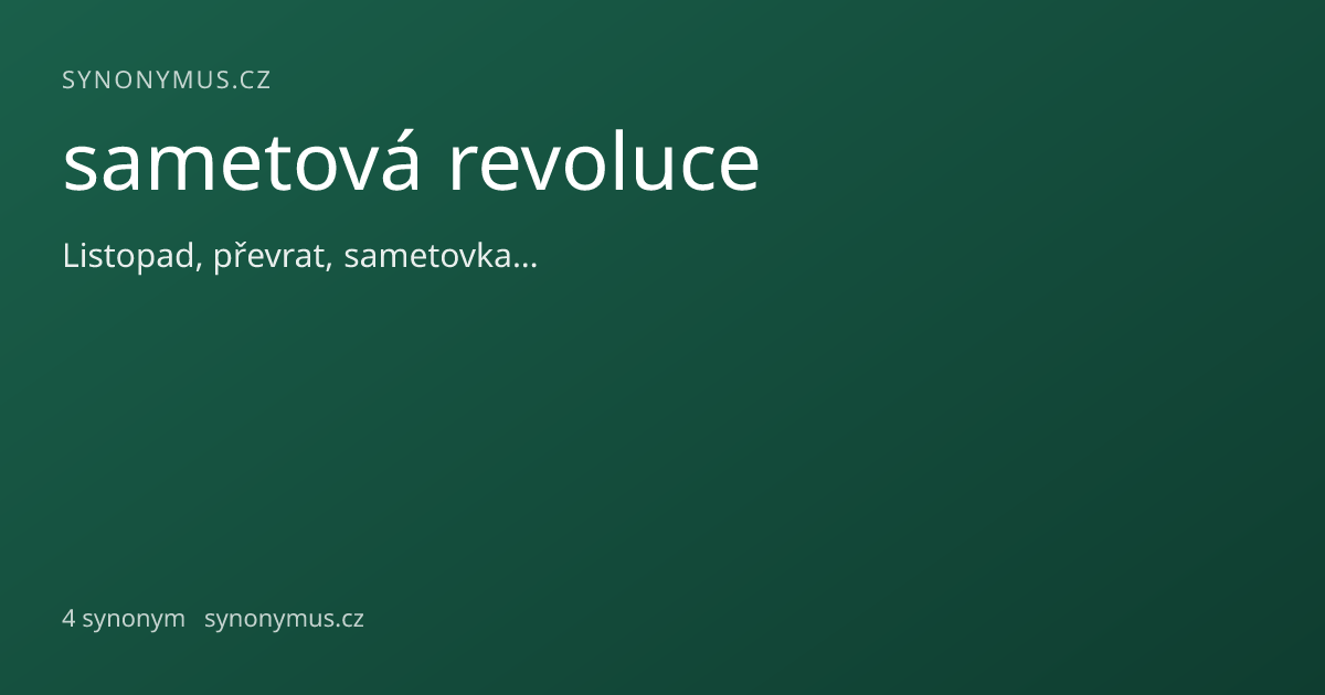Náhled odkazu: sametová revoluce