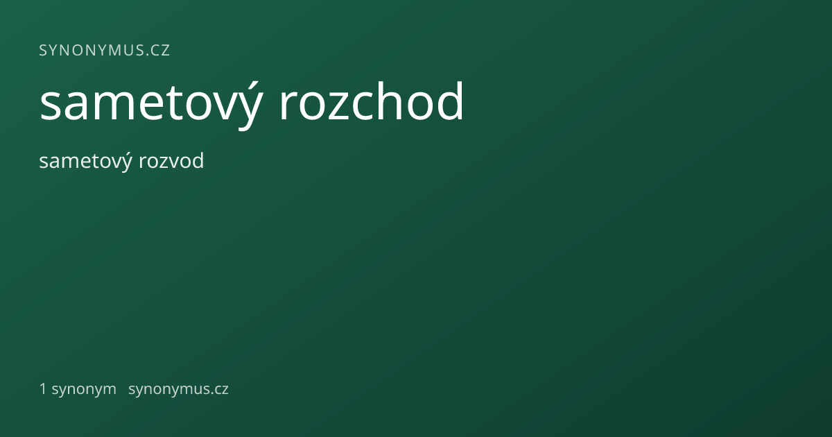 Náhled odkazu: sametový rozchod