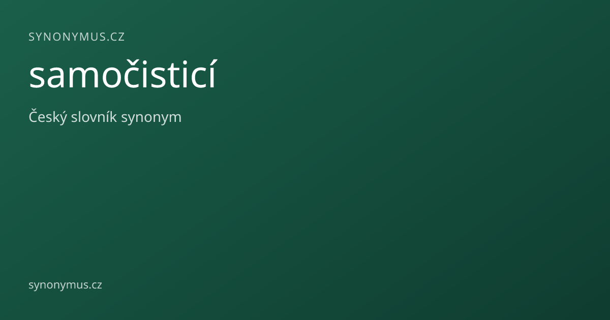 Náhled odkazu: samočisticí