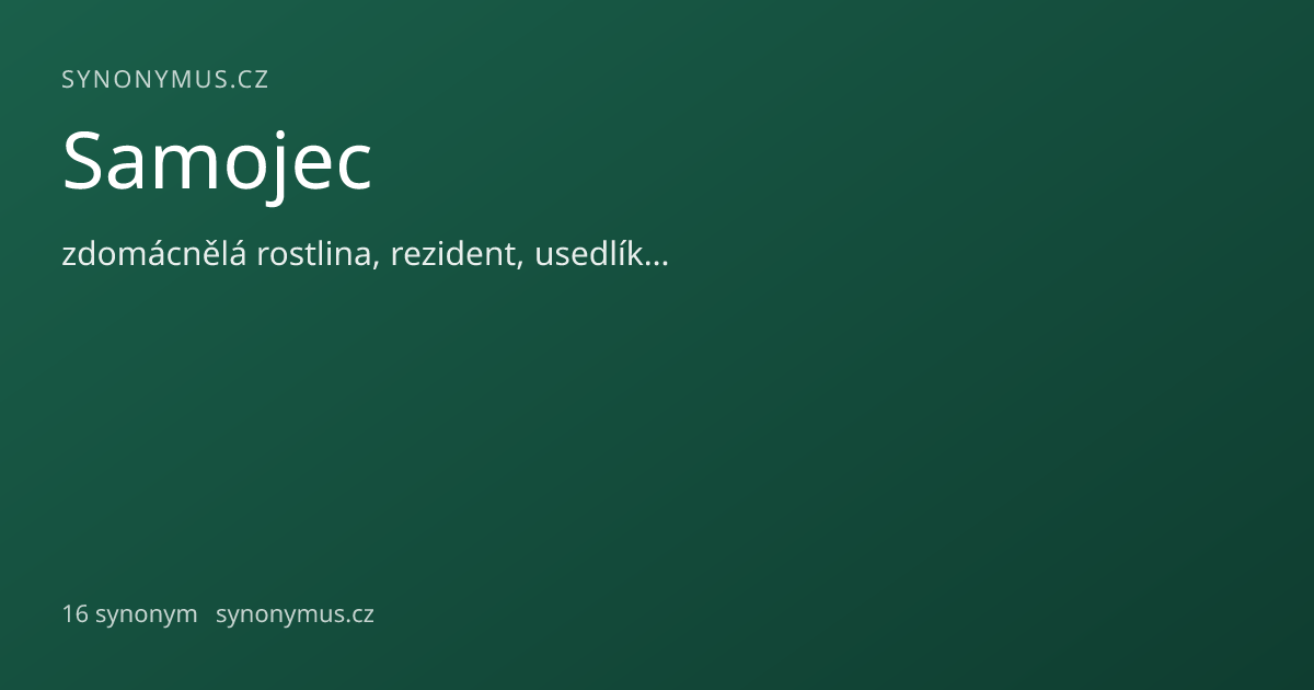 Náhled odkazu: Samojec