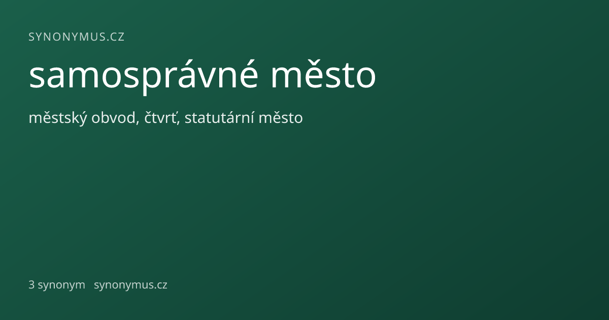 Náhled odkazu: samosprávné město