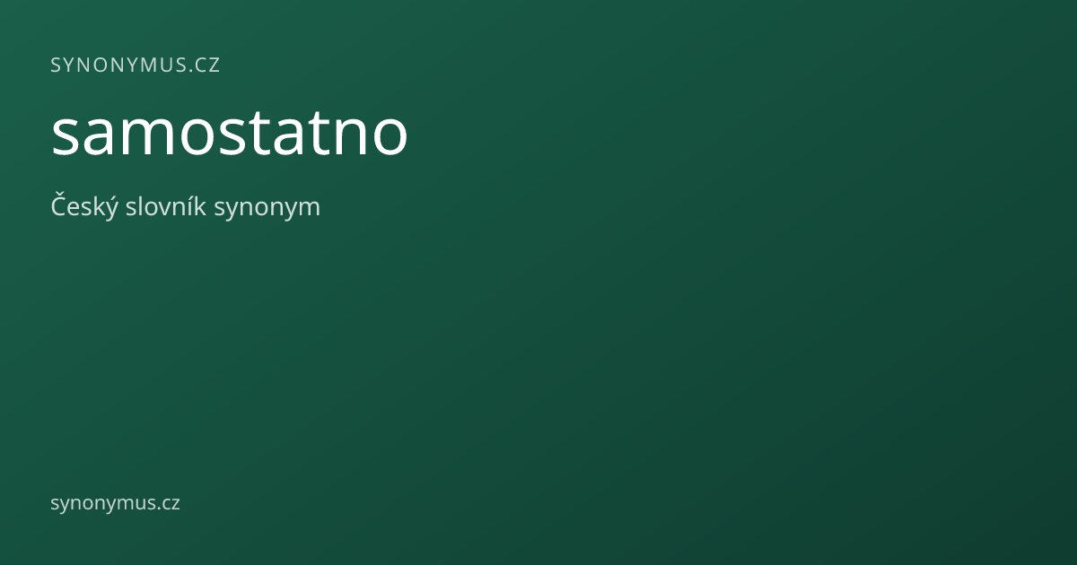 Náhled odkazu: samostatno