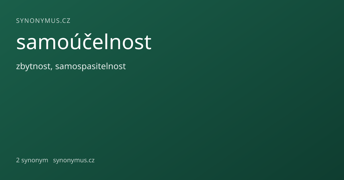Náhled odkazu: samoúčelnost