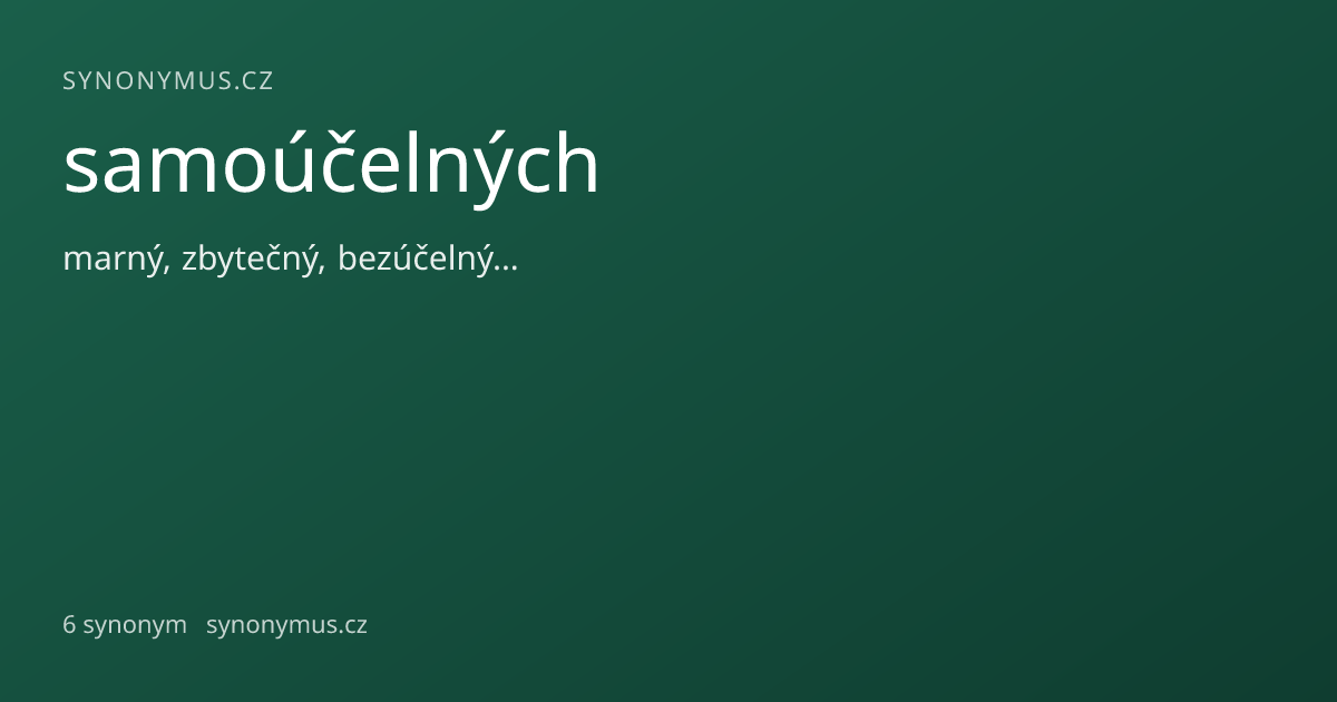 Náhled odkazu: samoúčelných