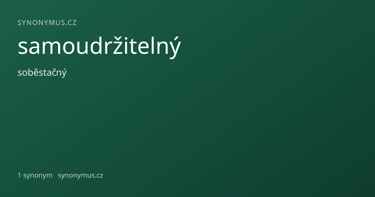 Náhled odkazu: samoudržitelný