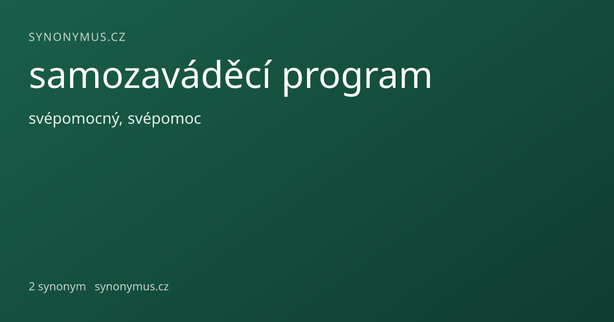 Náhled odkazu: samozaváděcí program