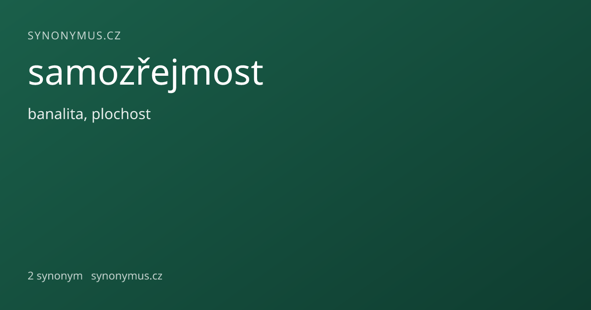 Náhled odkazu: samozřejmost