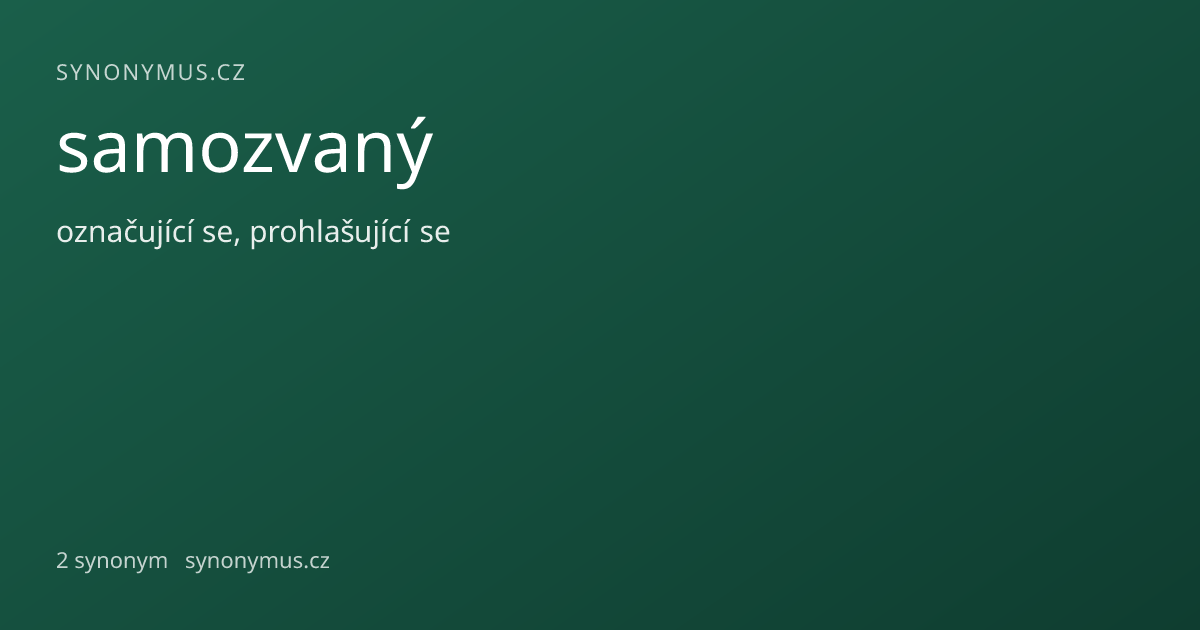 Náhled odkazu: samozvaný