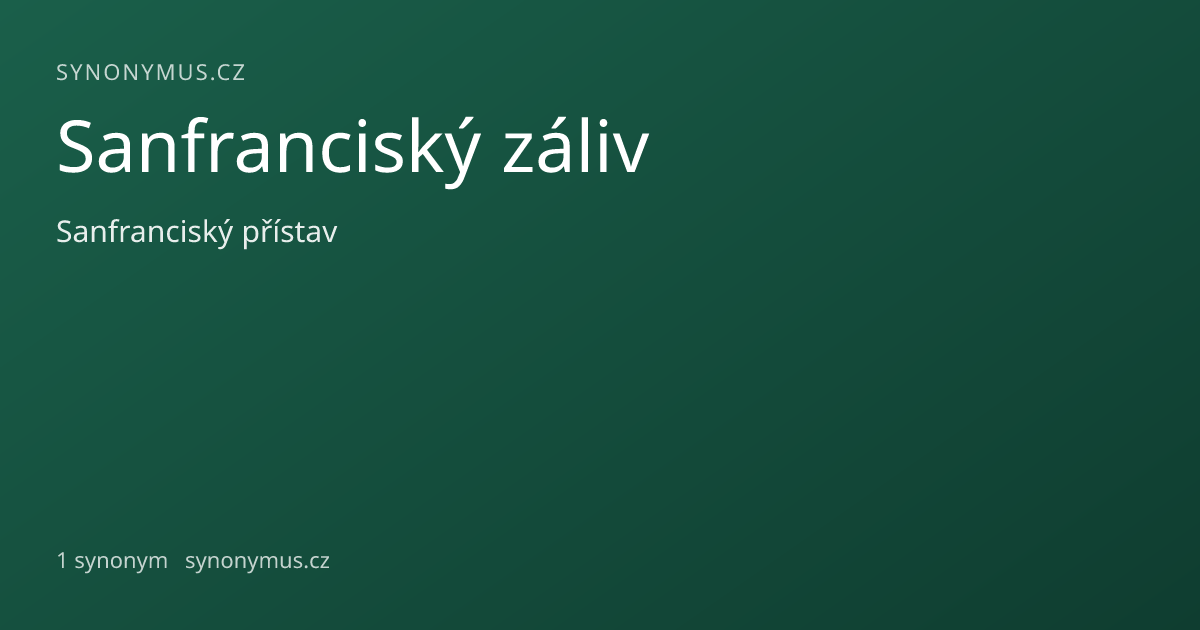 Náhled odkazu: Sanfranciský záliv