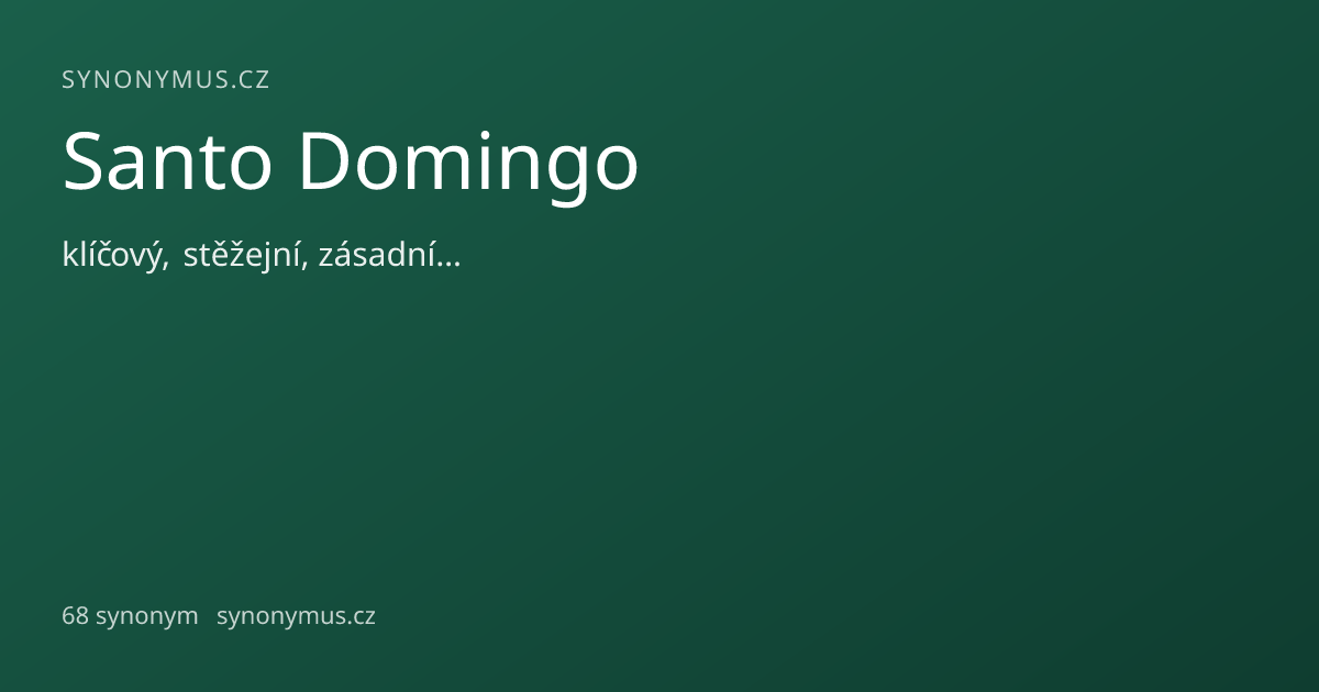 Náhled odkazu: Santo Domingo