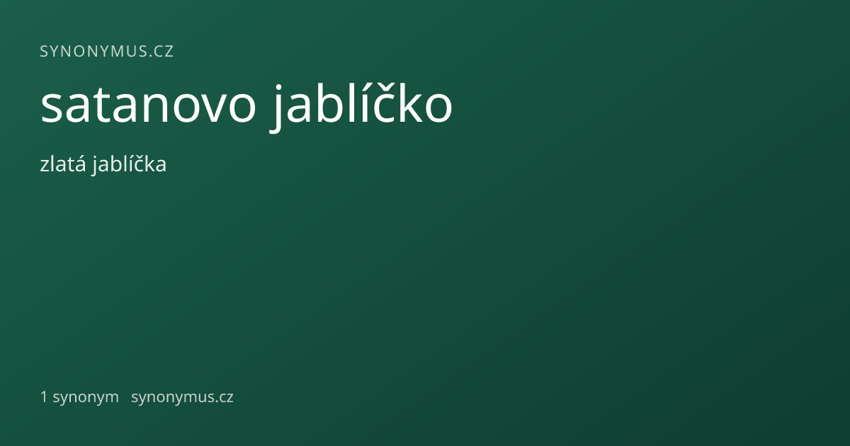 Náhled odkazu: satanovo jablíčko