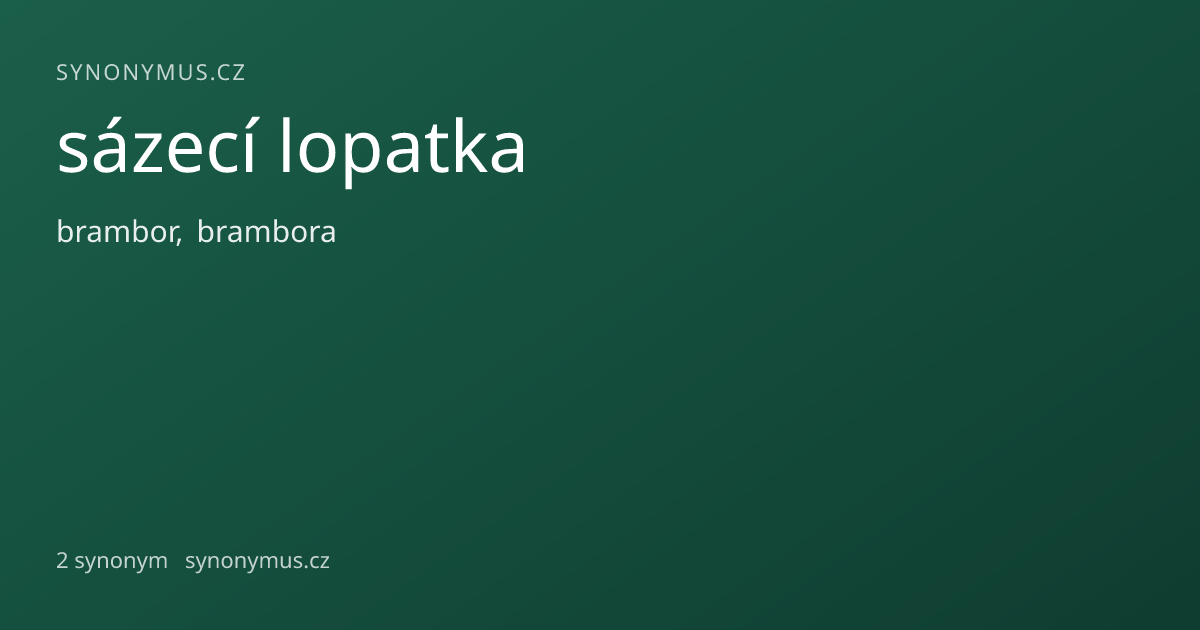 Náhled odkazu: sázecí lopatka