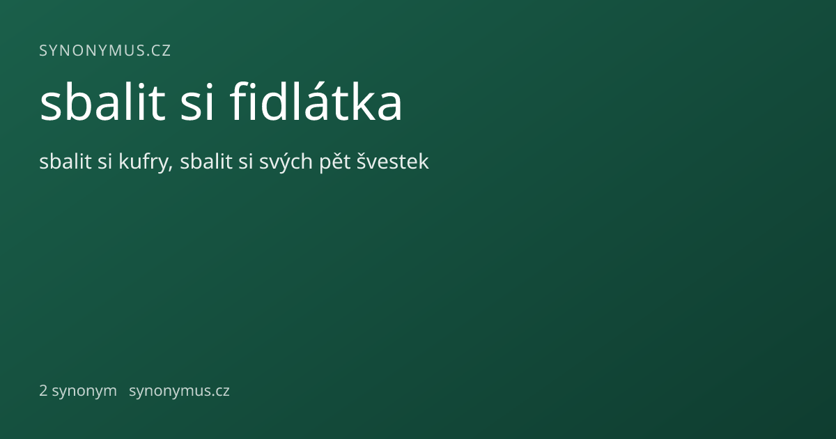 Náhled odkazu: sbalit si fidlátka